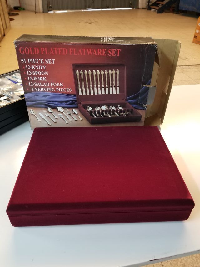 Set de cubiertos - chapado en oro - Nuevo