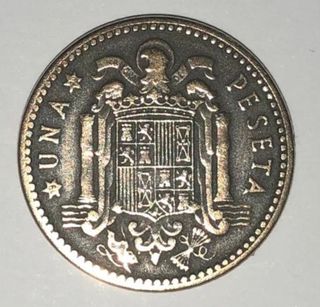 Moneda España 1 peseta 1947 *49 Franco (EBC)!!