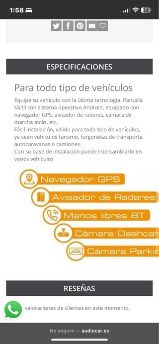 Pantalla 7 pulgadas android Shadow Stealth
