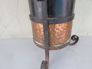 Paragüero hierro forja  cobre antiguo 59 cms