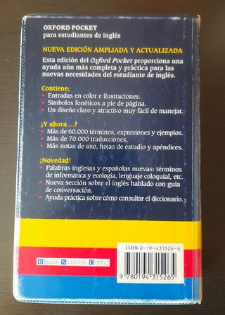 Diccionario de inglés Oxford Pocket