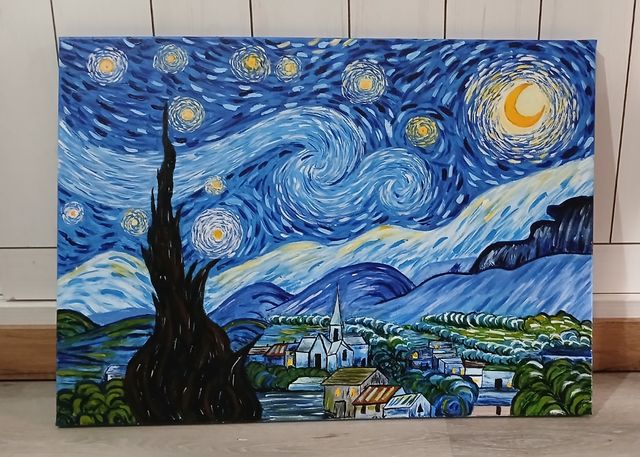 Notte stellata, riproduzione fatta a mano