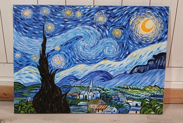 Notte stellata, riproduzione fatta a mano