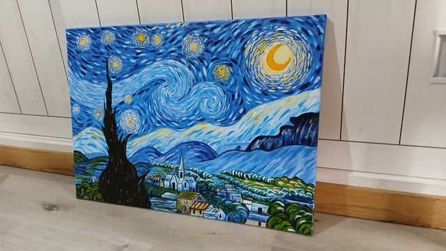 Notte stellata, riproduzione fatta a mano