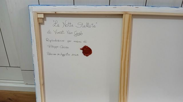 Notte stellata, riproduzione fatta a mano