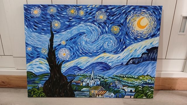 Notte stellata, riproduzione fatta a mano