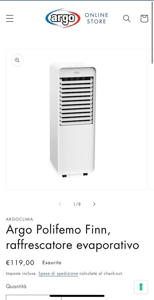 Vendo raffrescatore evaporativo NUOVO