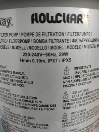 Depuradora Bestway Nueva