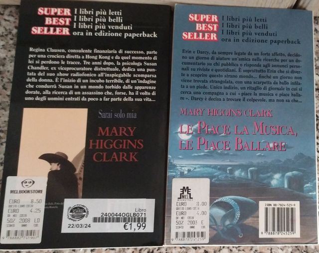 Mary Higgins Clark libri vari