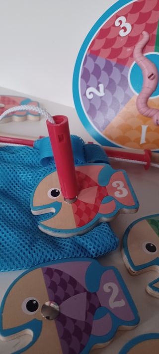Juego madera de pesca