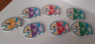 Juego madera de pesca