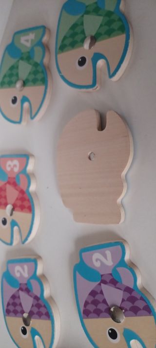 Juego madera de pesca