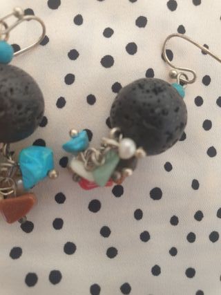 Lote pendientes coral,turquesa