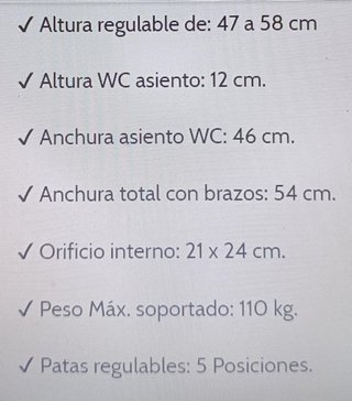 Elevador WC con patas "Ortoprime"
