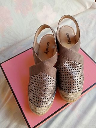 Zapatillas, esparto,con rejilla,con cuña