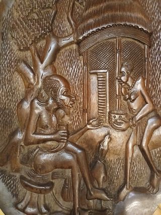 Arte Africano tallado en caoba