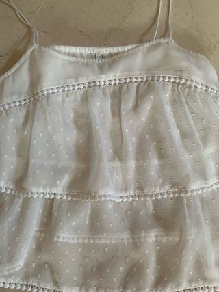 Blusa gasa y plumeti Stradivarius S