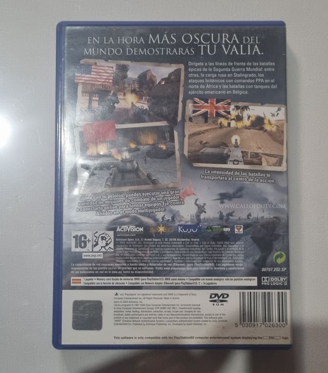 Juego ps2 Call of duty