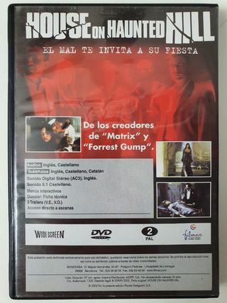 House on Haunted Hill (1999) 💿 DVD 🎬🍿