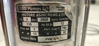 Bomba de agua monofasica.