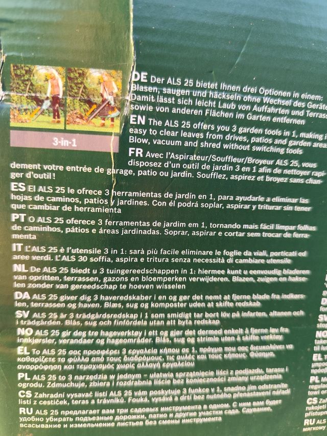 Aspirador soplador de hojas BOSCH