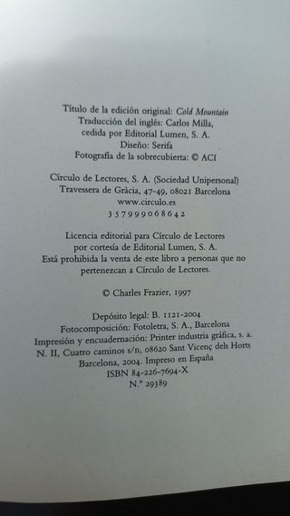 MONTEFRÍO (COLD MOUNTAIN) (LC26)