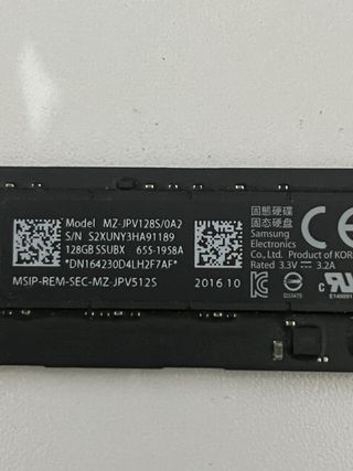 Macbook SSD de 128 gigabytes