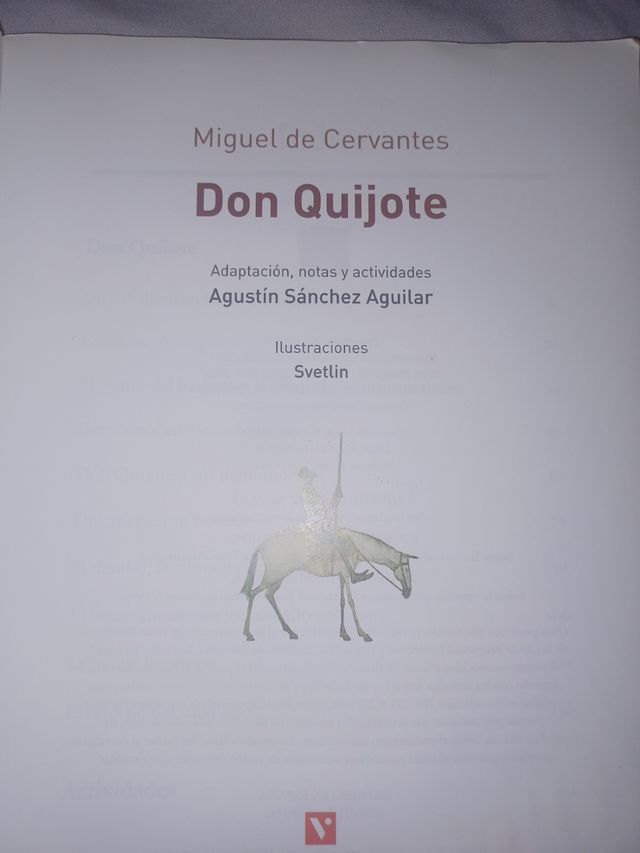 Don Quijote. Miguel de Cervantes. Vicens