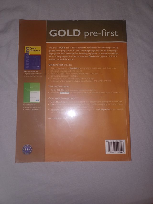 Gold Pre-first. Coursebook. Pearson