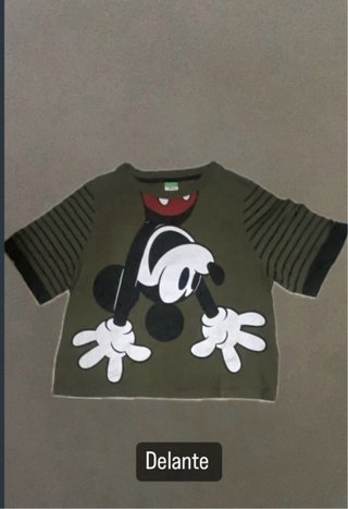 LOTE 2 Camisetas serigrafía: Mickey mouse y Snoopy