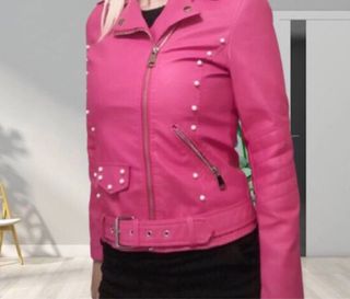 Biker efecto piel rosa