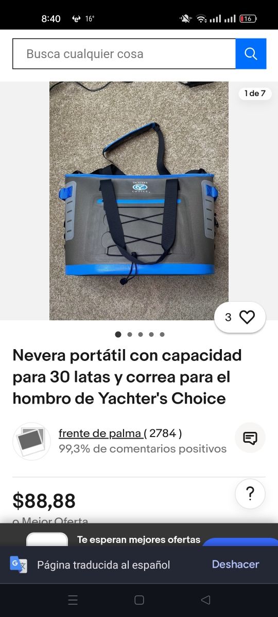 Mochila nevera sin estrenar.