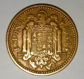 Moneda España 1 peseta 1944 Época Franquista(SC)!!
