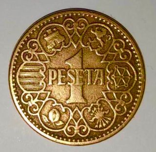 Moneda España 1 peseta 1944 Época Franquista(SC)!!