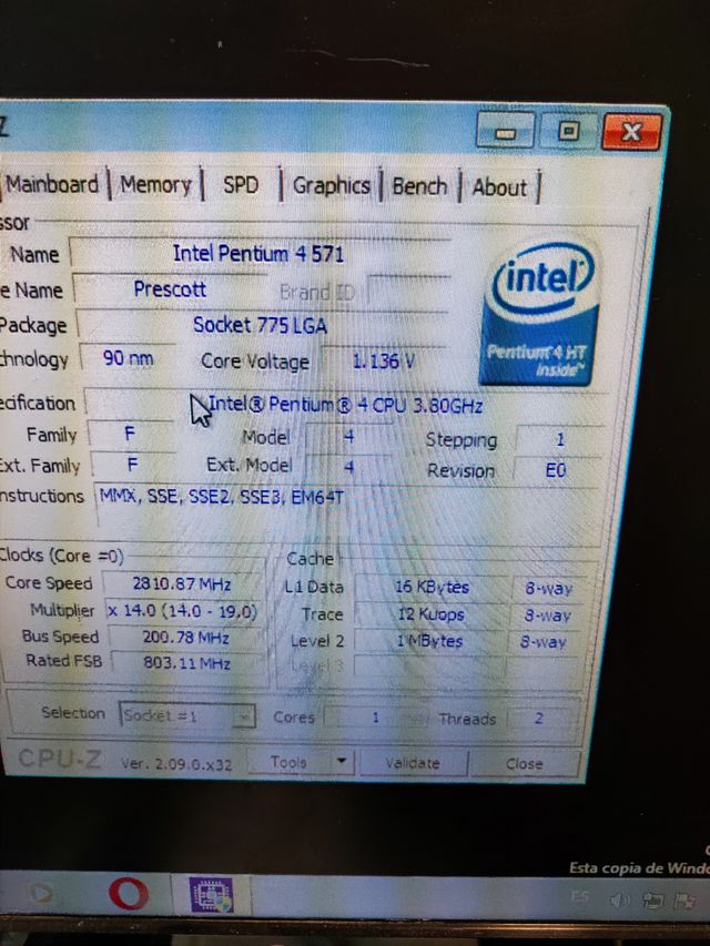 INTEL PENTIUM 4 P4  3.80 GHZ EXTREME 571  VINTAGE