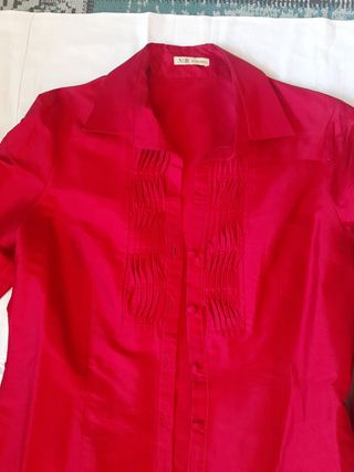 Camisa seda roja