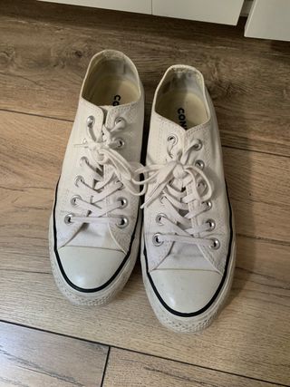 Converse blancas plataforma de segunda mano