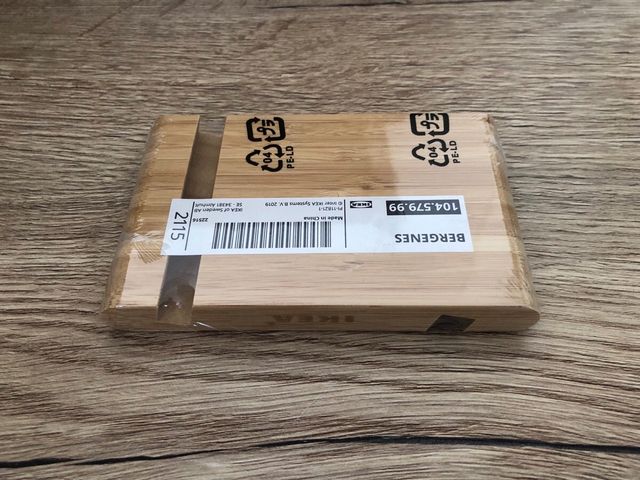 Soporte móvil/tableta, bambú (13x8x2cm) 0,9-1,1 cm