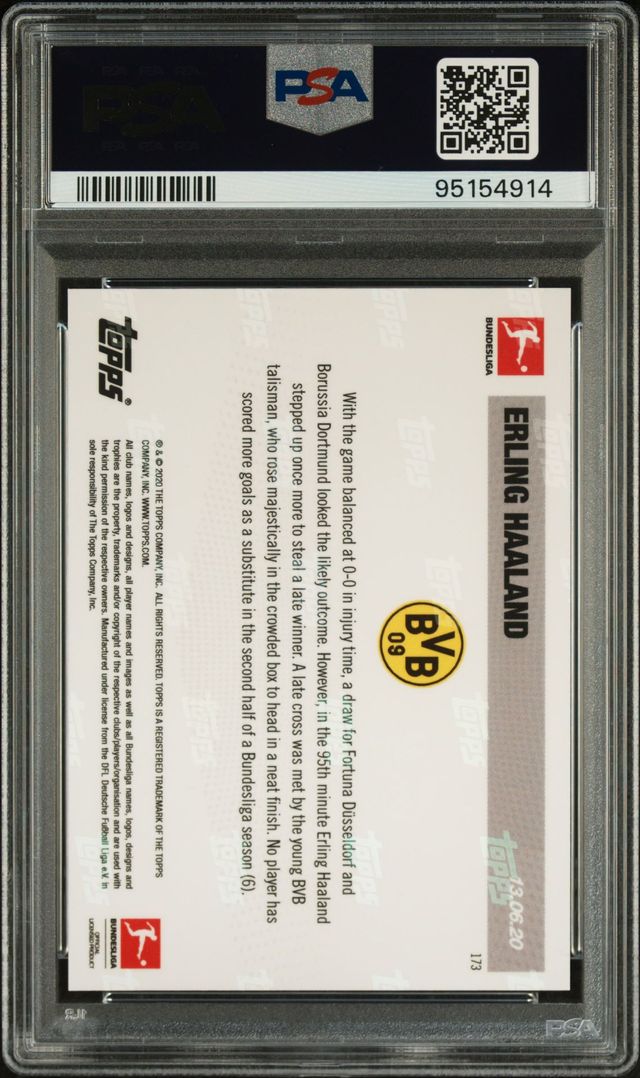 Topps now Haaland 2019 Bvb 173 Psa 10