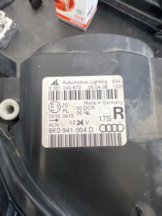 Faro delantero xenon derecho audi A4