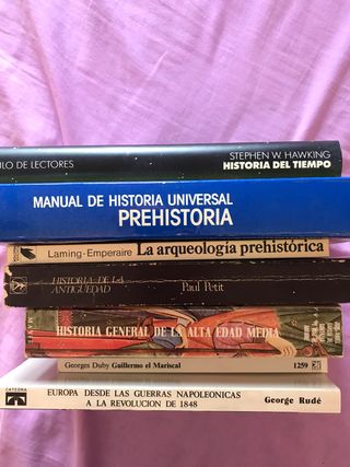 7 libros de Historia.