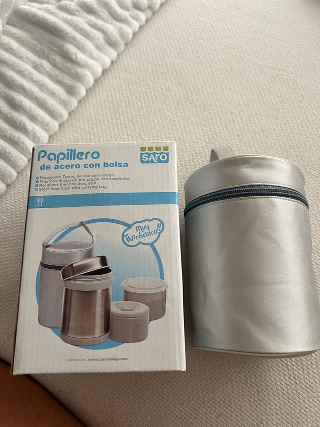 Termo de acero con bolsa