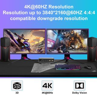 Conmutador KVM de doble monitor