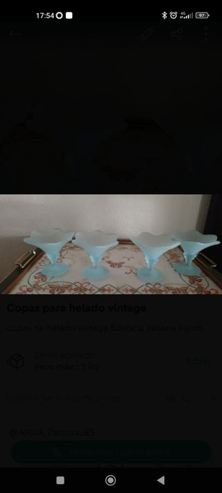 Copas de helado vintage