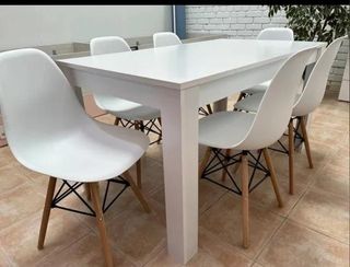 OFERTON!!MESA Y CUATRO SILLAS NORDICAS
