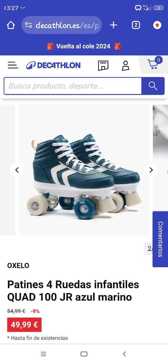 Patines a estrenar Decathlon