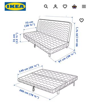 Sofa cama Ikea Gris