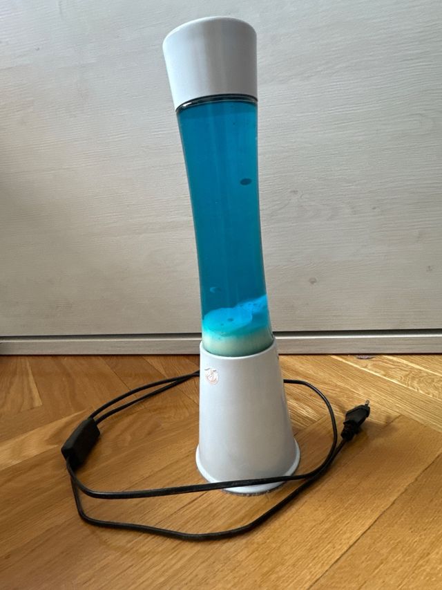 Lampara de lava azul