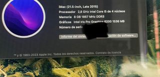 Imac 21,5” Late 2015
