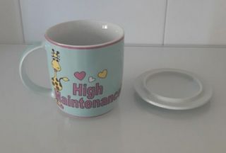 Taza mug porcelana con tapa